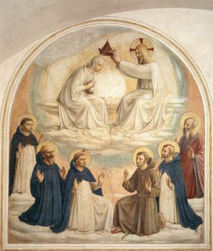 Fra Angelico, Coronation of the Virgin, Museum of San Marco, Cell 9