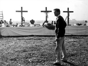 Pier Paolo Pasolini sul set del film La Ricotta, 1963