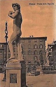 Lampione in Piazza della Signoria agli inizi del '900