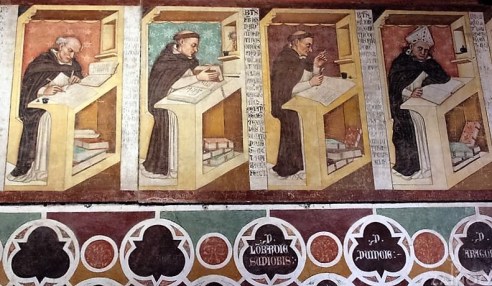 Tommaso da Modena, Ritratti di illustri domenicani (dettaglio), Sala capitolare del Convento di San Niccolò (Treviso)