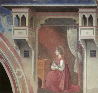 Giotto - Annunciazione (part.) - (1303-05) - Padova, Cappella degli Scrovegni