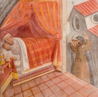 Domenico Manfredi: Lunetta V (dettaglio), Il sogno di papa Innocenzo III 