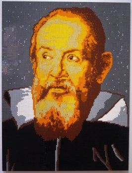 Ai Weiwei: Ritratto di Galileo Galilei in LEGO, 2016 (da Giusto Sustermans, Ritratto di Galileo, Galleria degli Uffizi, Firenze)